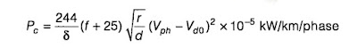 Corona-Power-Loss-formula