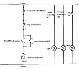 dol starter control diagram